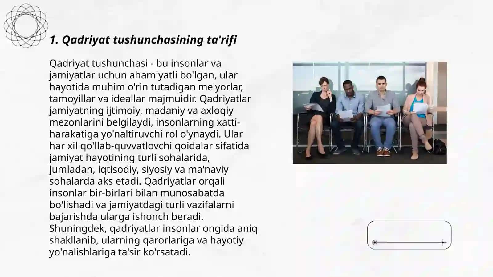 Qadriyat tushunchasining ma'nosi va uning umumiy tavsifi 3