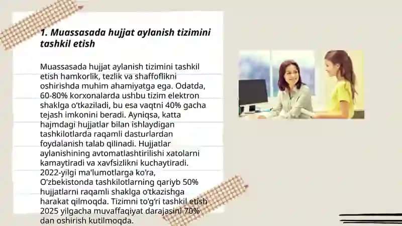 Muassasalarda ish yuritishni tashkil etish texnologiyalari 3