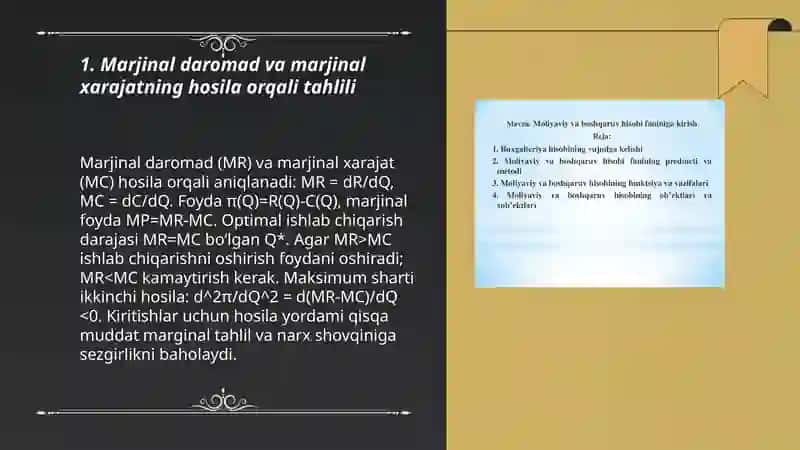 Moliyaviy tahlilda differensial hisob tatbiqlari 3