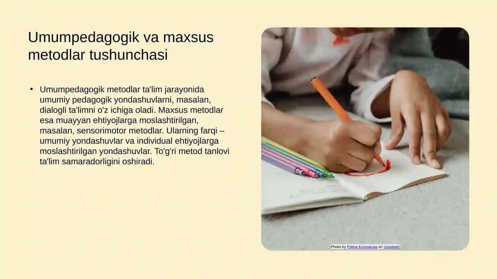 Korreksion faoliyatning umumpedagogik va maxsus metodlari. Tarbiyaviy faoliyatda korreksiya  metodlari. Tarbiyaviy faoliyatda korreksiyani guruhli va individual tarzda tashkil etish mavzusida slayd taqdimot 3