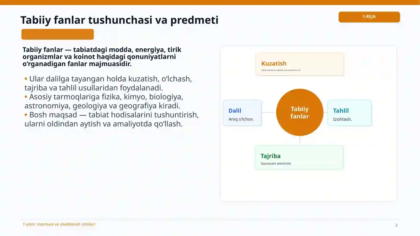 Tabiiy fanlarining shakllanishi va rivojlanishi 3