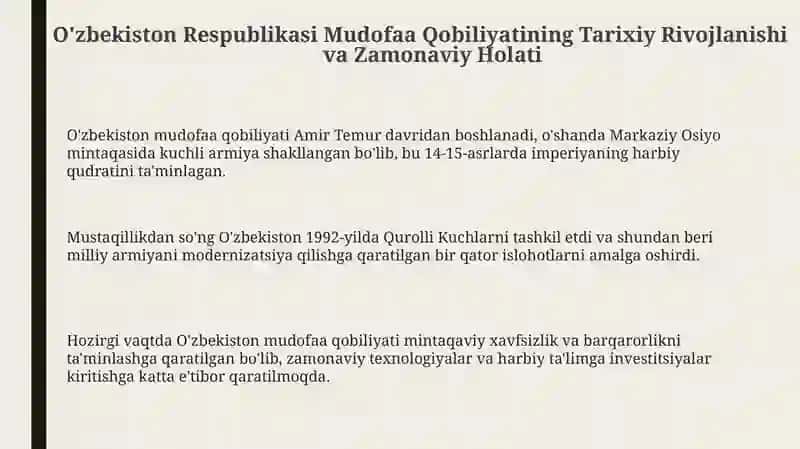 Oʻzbekiston Respublikasini mudofa qobilyati 3