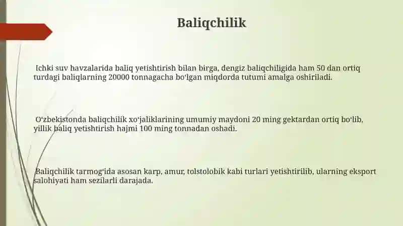 O'zbekiston dehqonchiligi va uning tarmoqlari 3