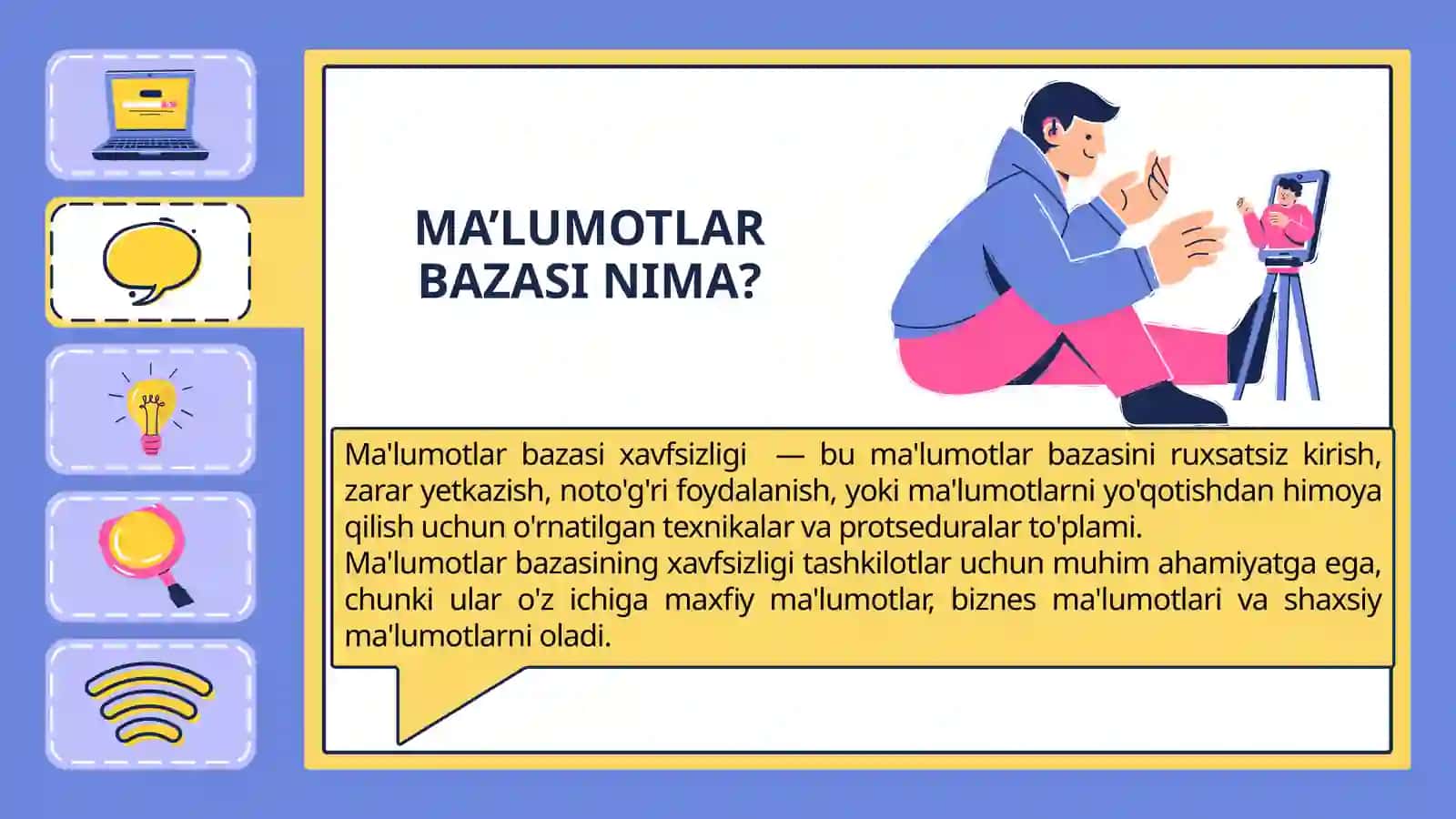 MA'LUMOTLAR BAZASI XAVFSIZLIGI.BAJARILADIGAN ISHGA ASOSLANGAN XAVFSIZLIK MODELI 3