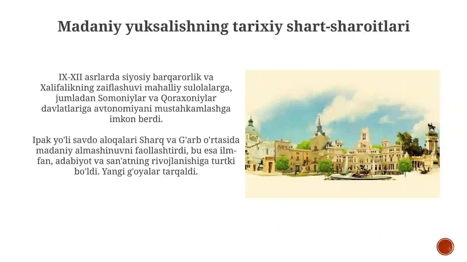 Mamlakatimiz hududida ro‘y bergan madaniy yuksalish 3