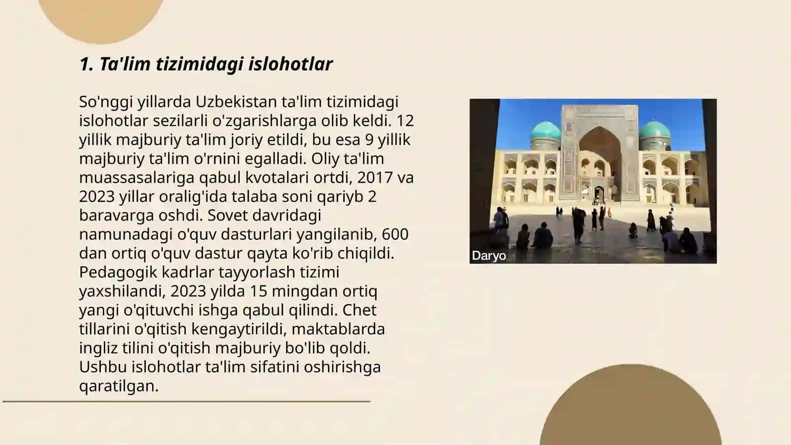 Yangi o‘zbekistonda amalga oshirilayotgan islohotlar 3