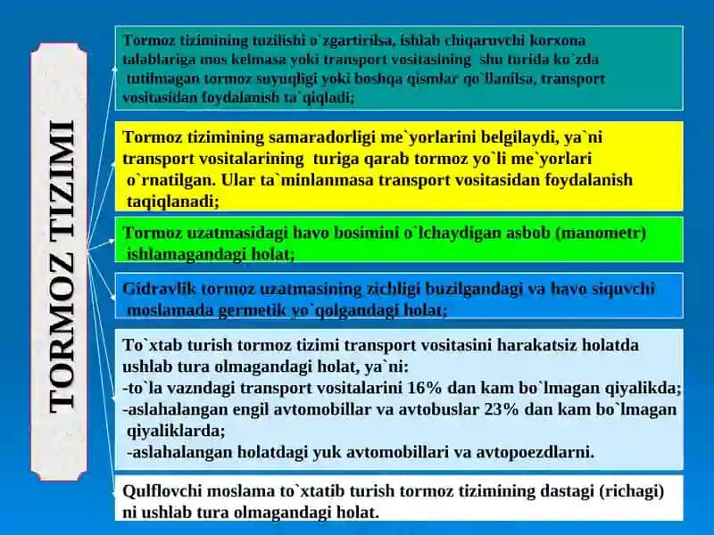TRANSPORT VOSITALARIDAN FOYDALANISHNITA`QIQLOVCHI SHARTLAR 3