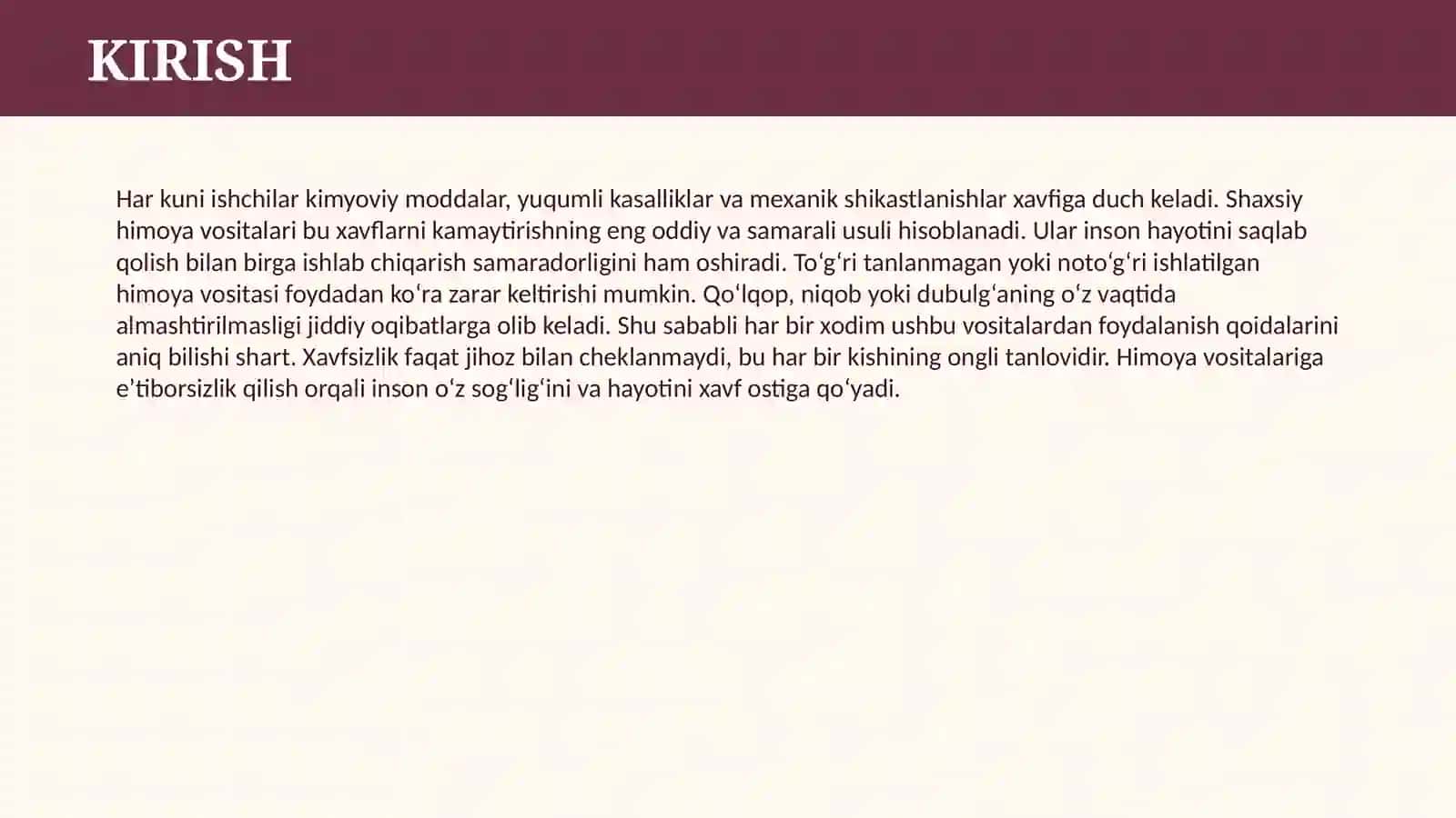 SHAXSIY HIMOYA VOSITALARI VA ULARDAN FOYDALANISH 3