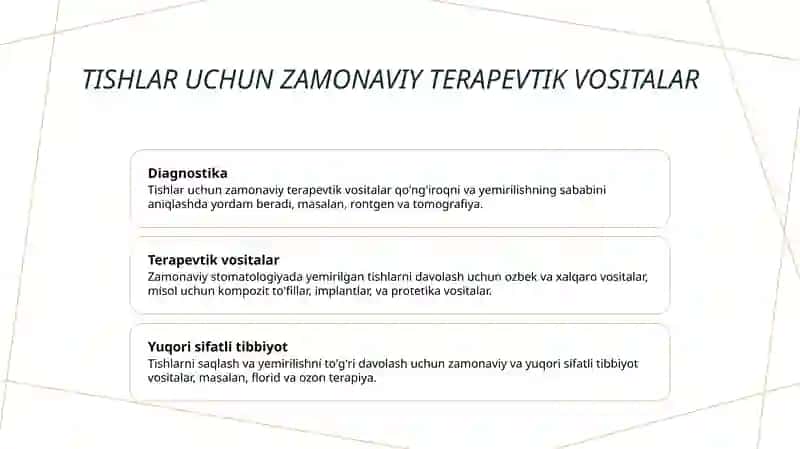 Patologik yemirilgan tishlar sezuvchanligini davolash usullari 3