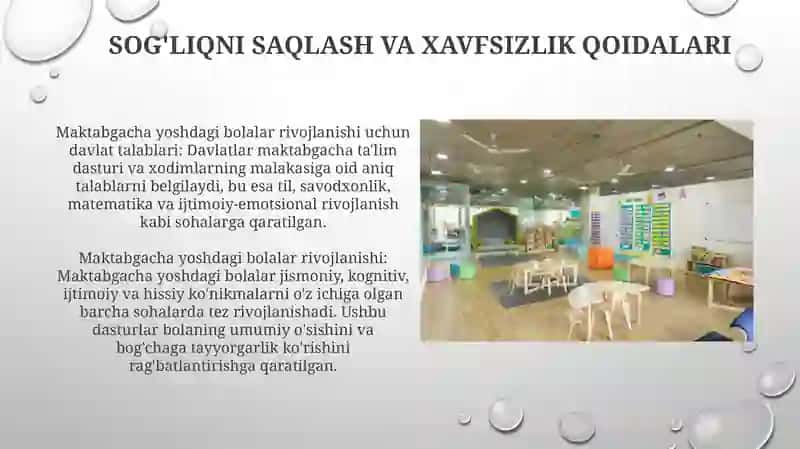 Maktabgacha yoshdagi bolalar rivojlanishiga qoʻyiladigan davlat talablari 3