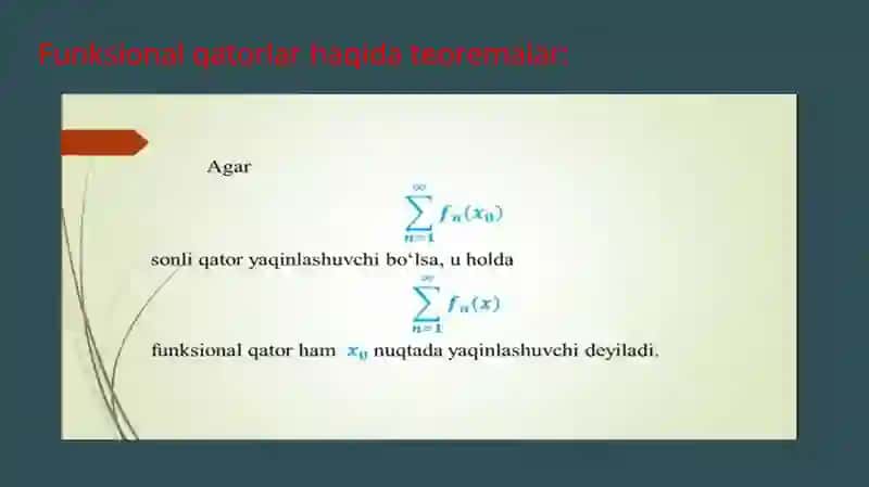 Funksional va Darajali qatorlar 3