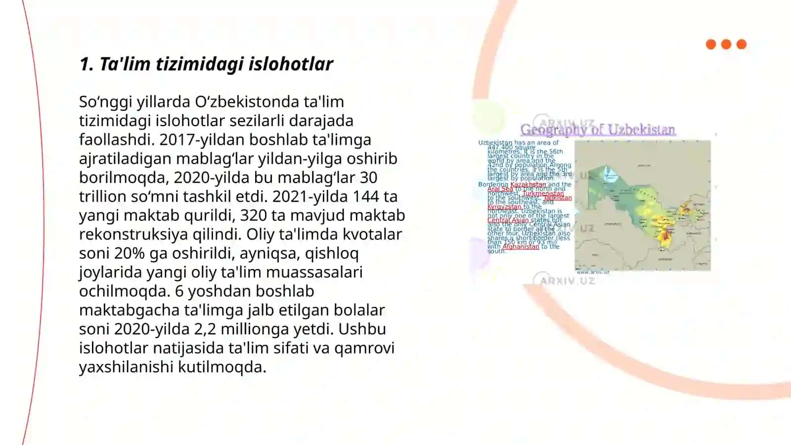 Ta'lim tizimidagi islohotlar 3