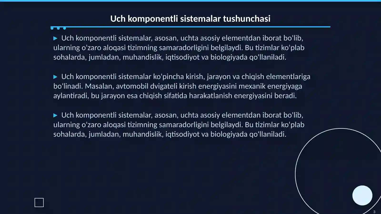Uch komponentli sistemalar 3
