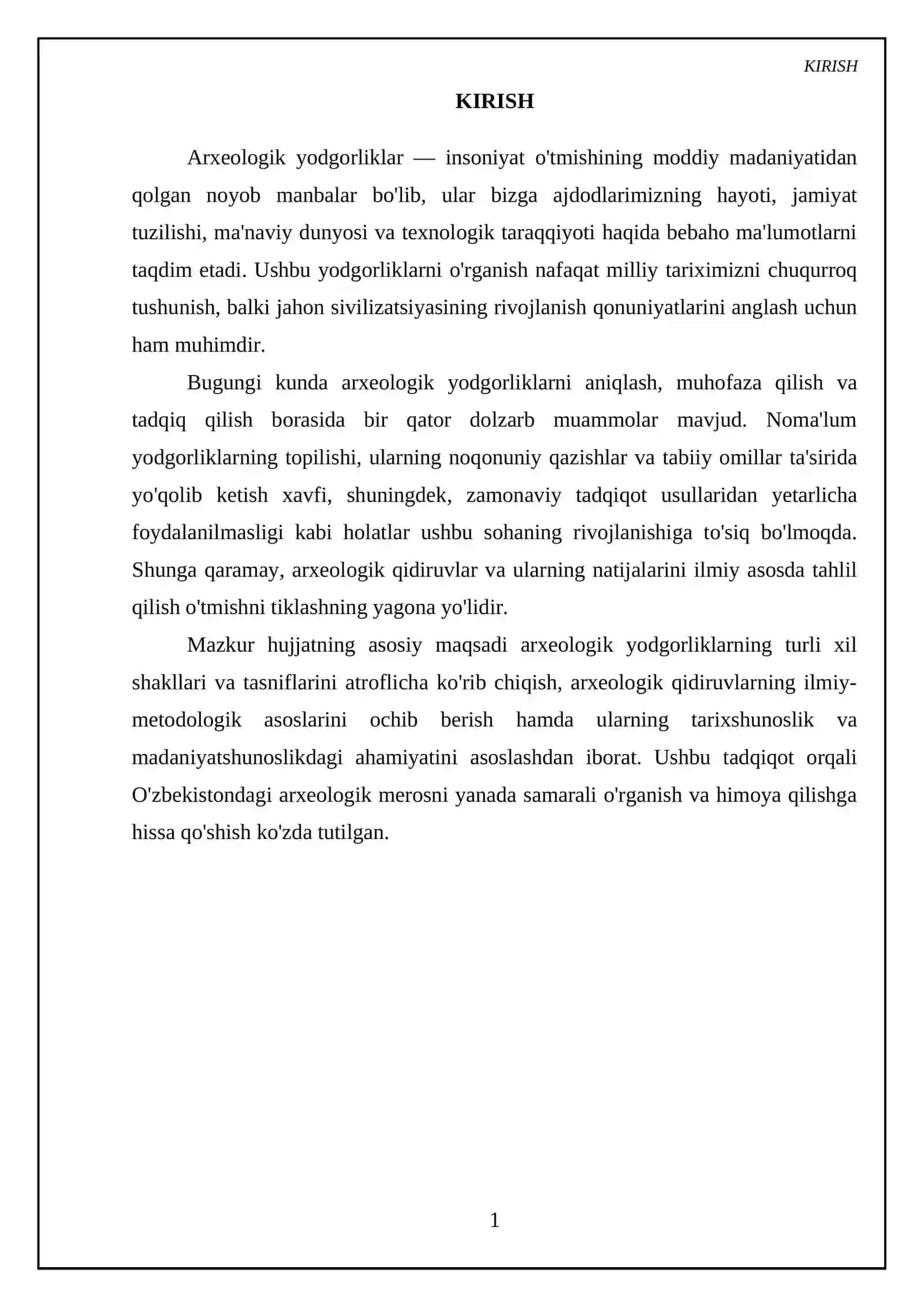 Arxeologik yodgorliklarning tasnifi va klassifikatsiyasi 3