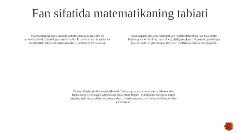 BoshlangʻIch Sinflarda Matematika OʻQitish Metodikasi 3