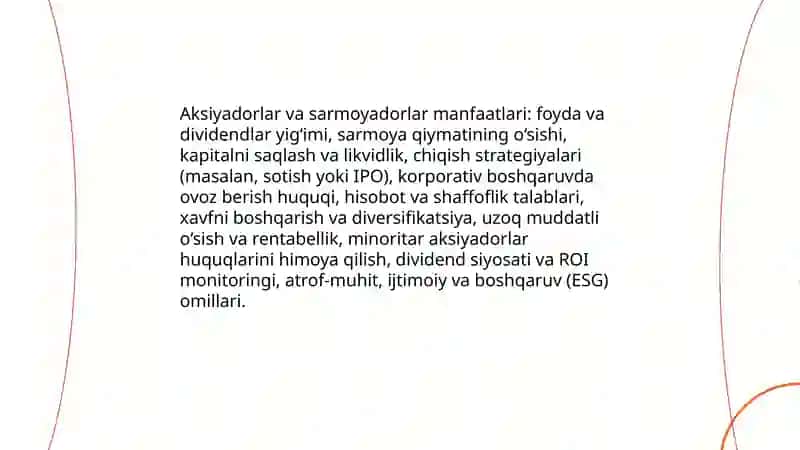 Biznes subyektlarining manfaatli tomonlari 3