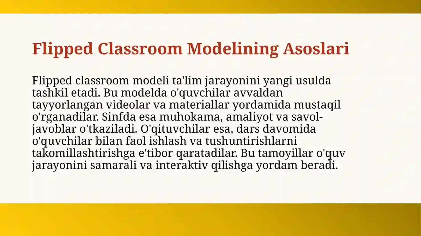 Flipped classroom modeli asosida ona tili oʻqitish 3