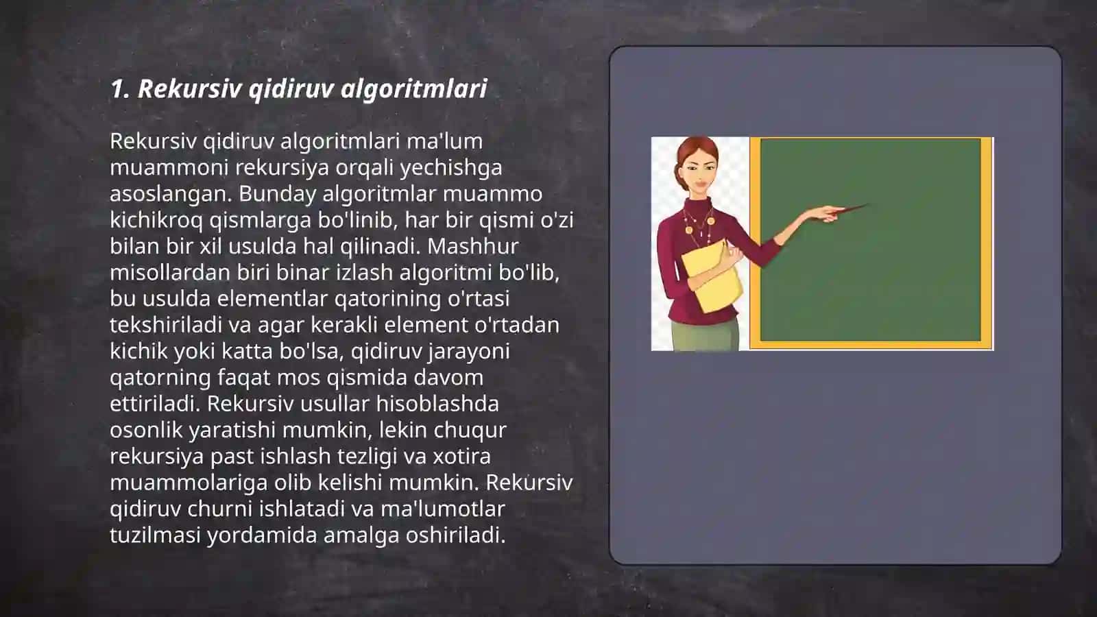 Rekursiv va saralash algoritmlaria oid algoritmlar 3