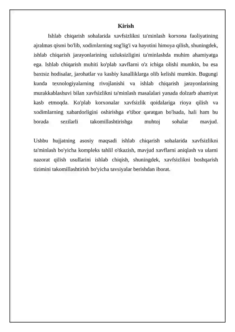 Ishlab chiqarish maydonlarida texnika xavfsizligi 3