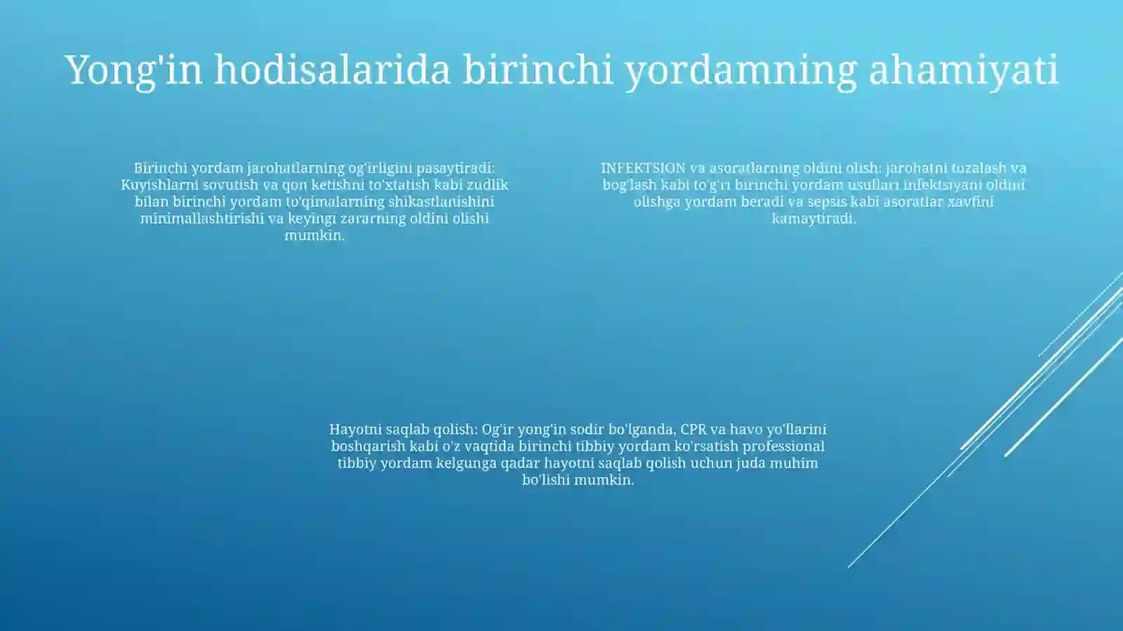 Yti Llarida Jabrlanganlarga Birinchi Tibbiy Yordam Ko'Rsatish 3