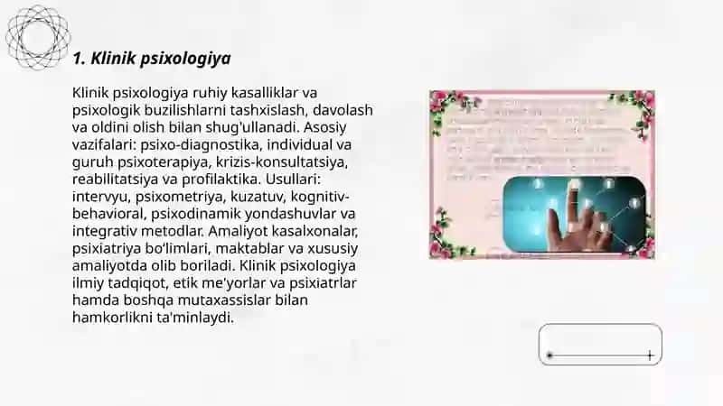 Hozirgi zamon psixologiyasining tarmoqlari 3