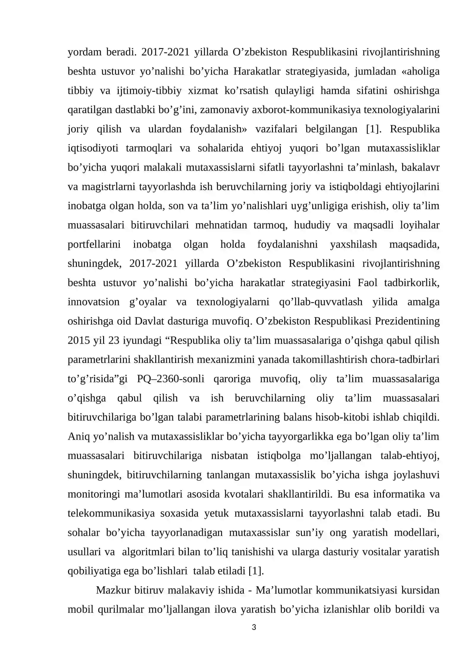 Zamonaviy  dasturlash  asoslari ilovasini yaratish diplom ishi 3