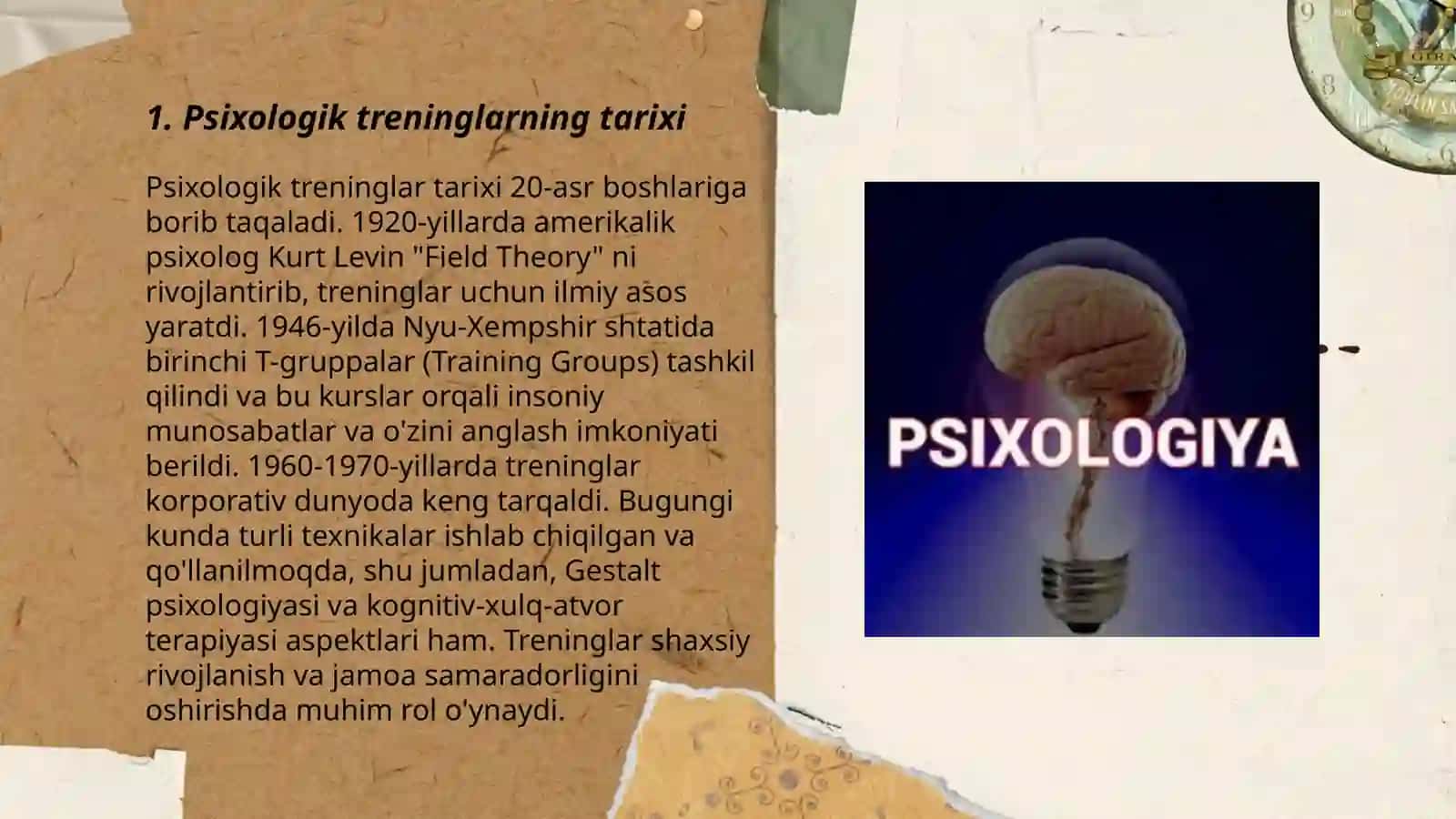Psixologik treninglar tarixi va guruhiy terapiyaning tashkiliy-uslubiy jihatlari 3