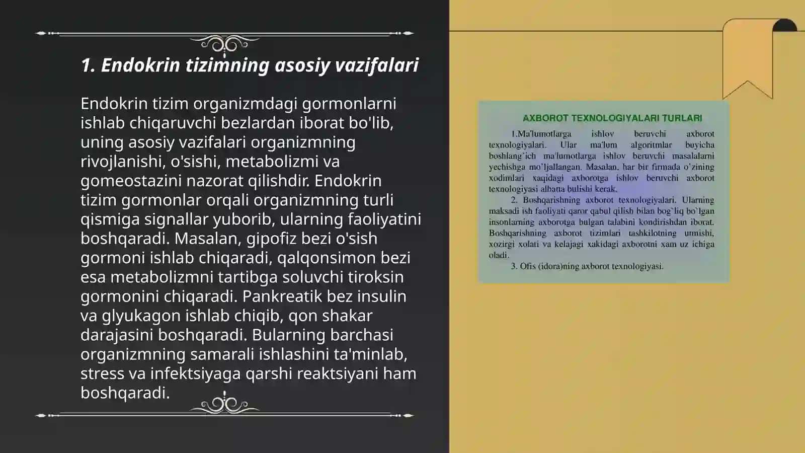 Endokrin tizimining inson organizmi va xulq atvorning ahamiyati 3