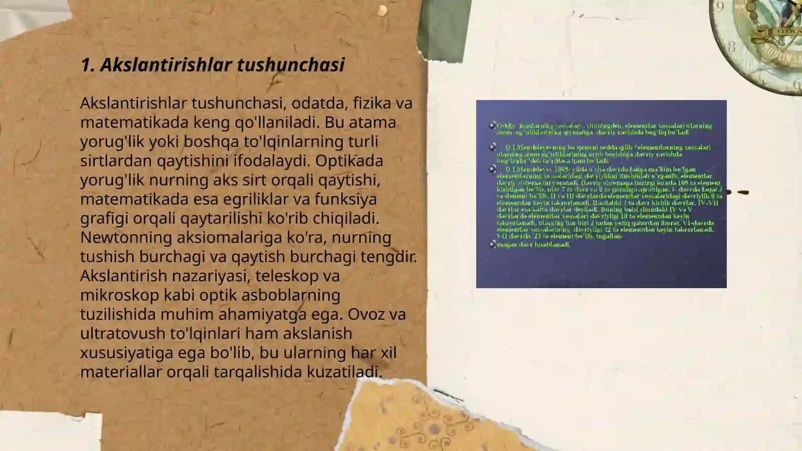 Akslantirishlar, akslantirishlar turlari. Algebraik amallar va ularning xossalari 3