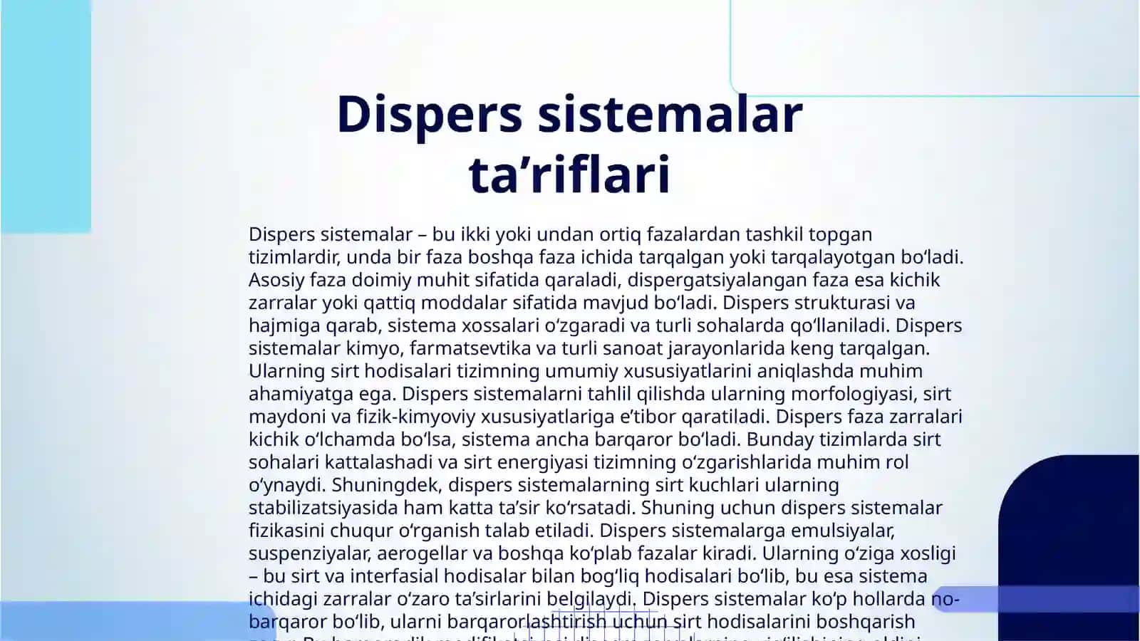 DISPERS SISTEMALARNING SIRT HODISALARI 3