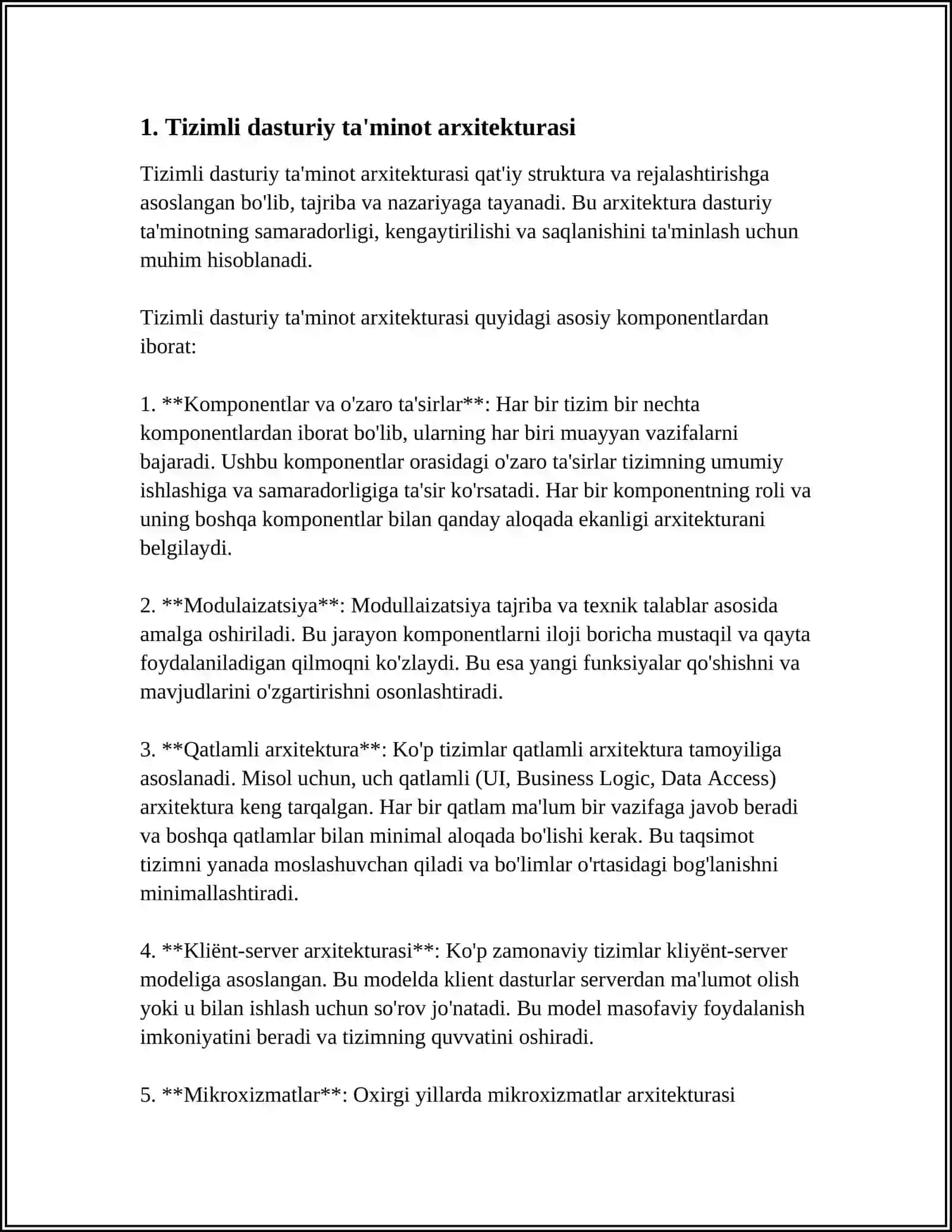 TIZIMLI VA AMALIY DASTURIY TAʼMINOTNING RIVOJLANISH TENDENTSIYALARI 3