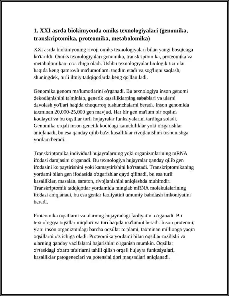 XXI asrda biokimyoda omiks texnologiyalari 3