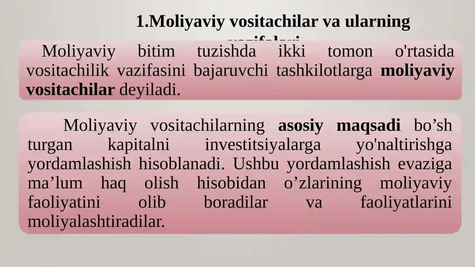 Moliyaviy vositachilar va ularning roli PPT – 22 slaydli zamonaviy taqdimot (Moliya fanidan) 3