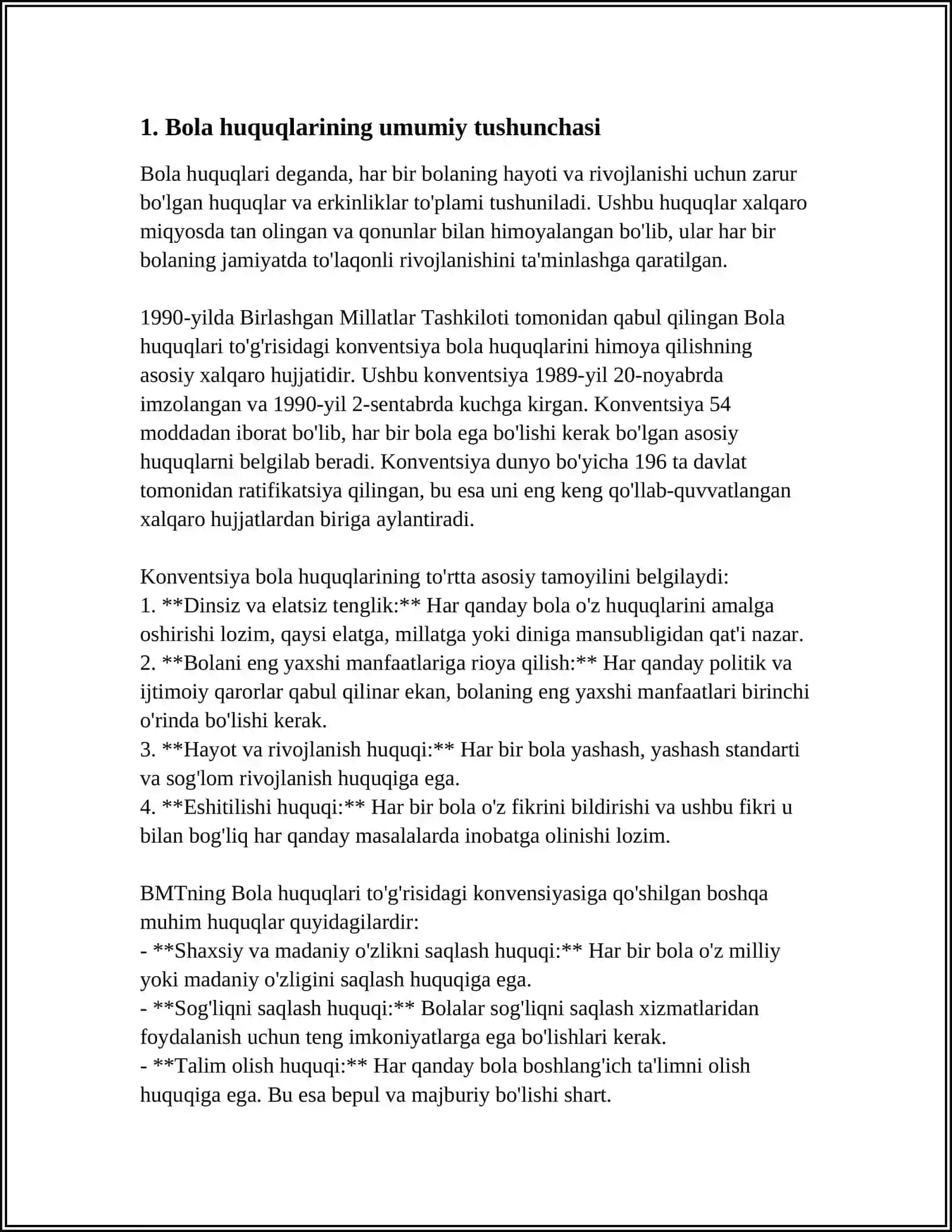BOLA XUQUQLARI TOʻGʻRISIDAGI QONUN 3