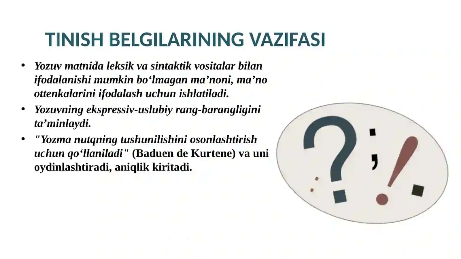 O‘zga gapli qurilmalar Tinish belgilari va uning tilshunoslikda  o‘rganilishi 3