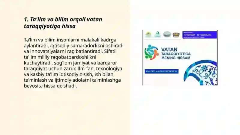 Ta'lim va bilim orqali vatan taraqqiyotiga hissa 3