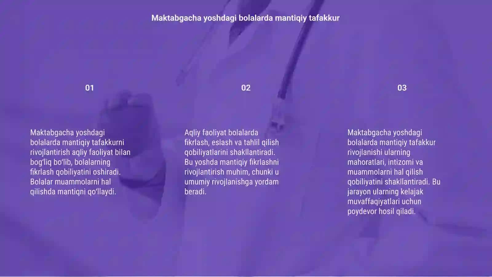 Maktabgacha yoshdagi bolalarda mantiqiy tafakkurni rivojlantirishda aqliy faoliyatining òrni 3