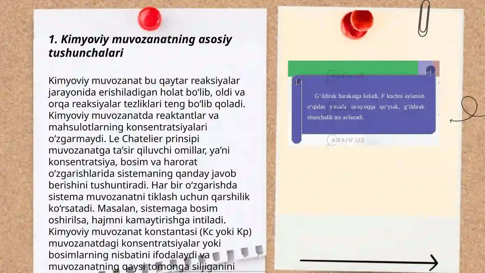 Kimyoviy muvozanat va uning siljishi 3
