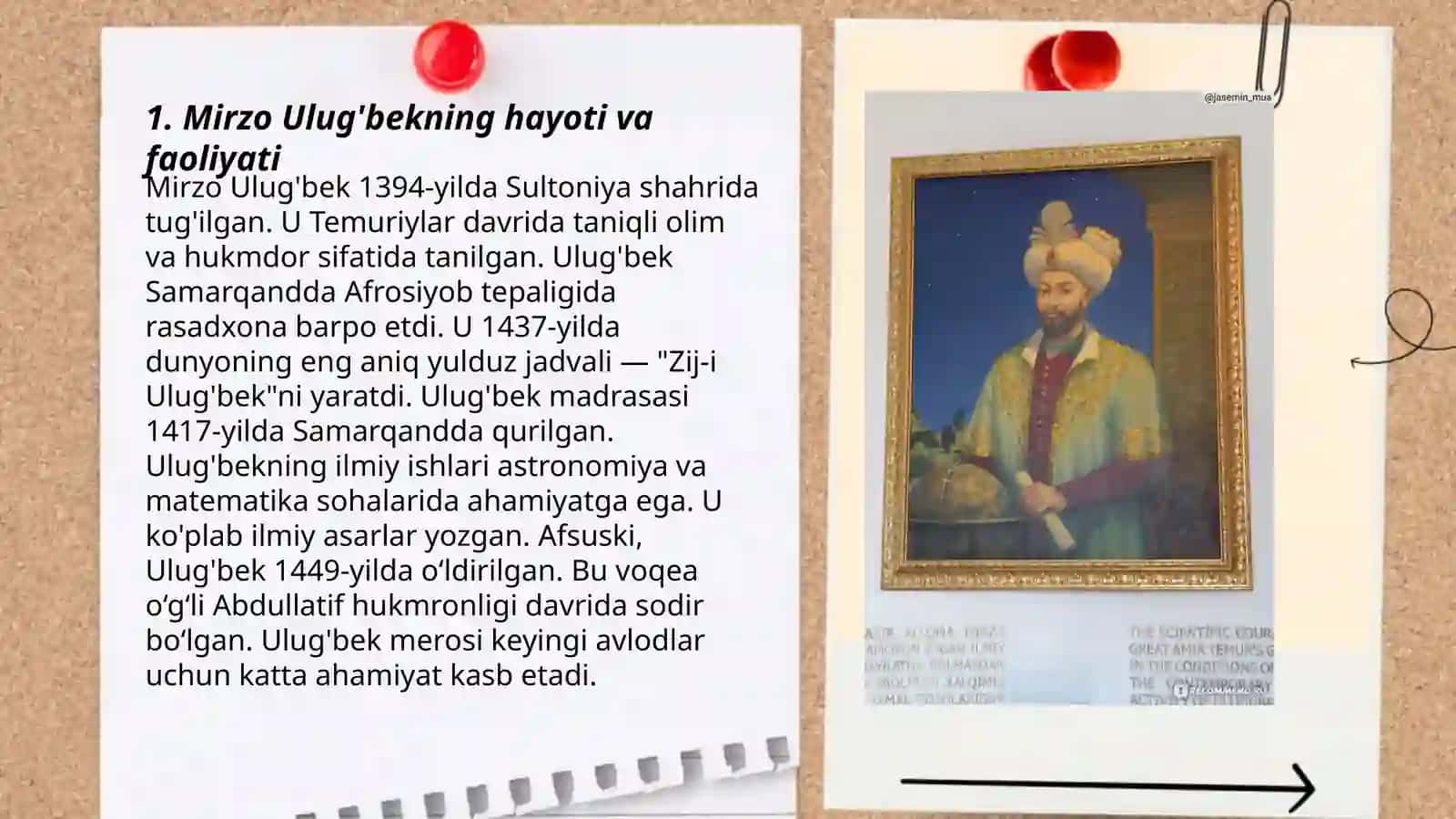 Mirzo Ulug'bekning hayoti va faoliyati 3