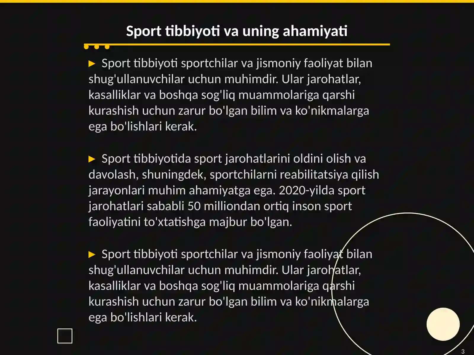 Sport tibbiyoti va davolovchi jismoniy tarbiya 3