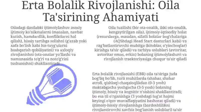 Erta Bolalik Rivojlanishi: Oila Ta'sirining Ahamiyati 3