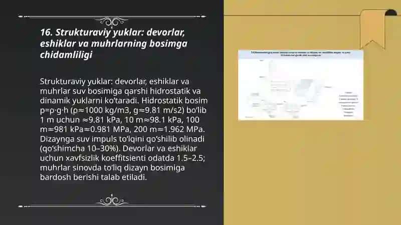 Gidroenergetik gurilmalarining bosim xarakteristikalari. Umumiy goidalar 3