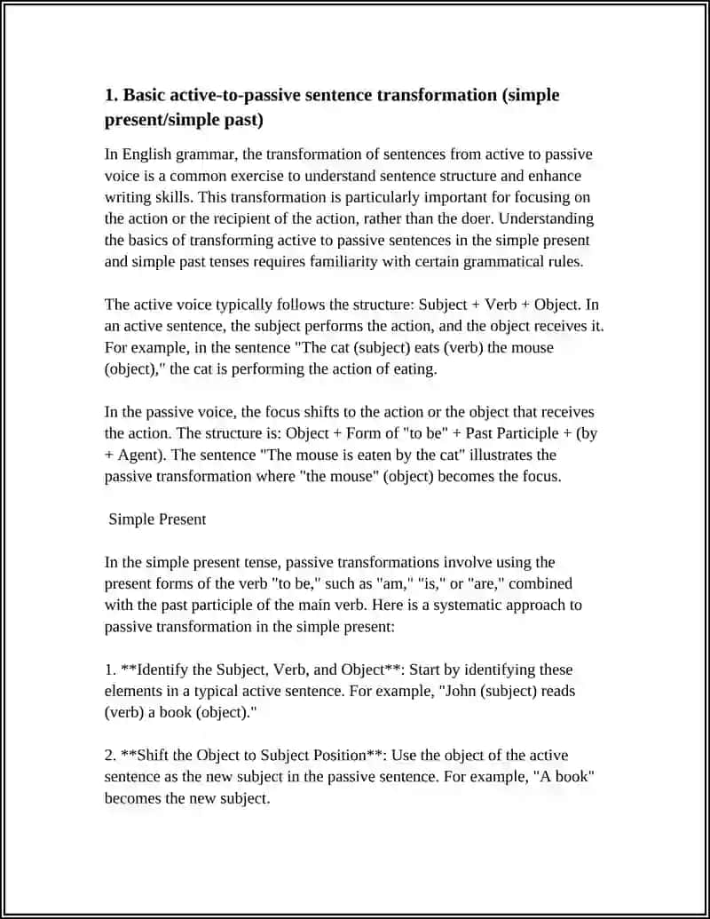 PRACTICING ACTIVE AND PASSIVE VOICE 3