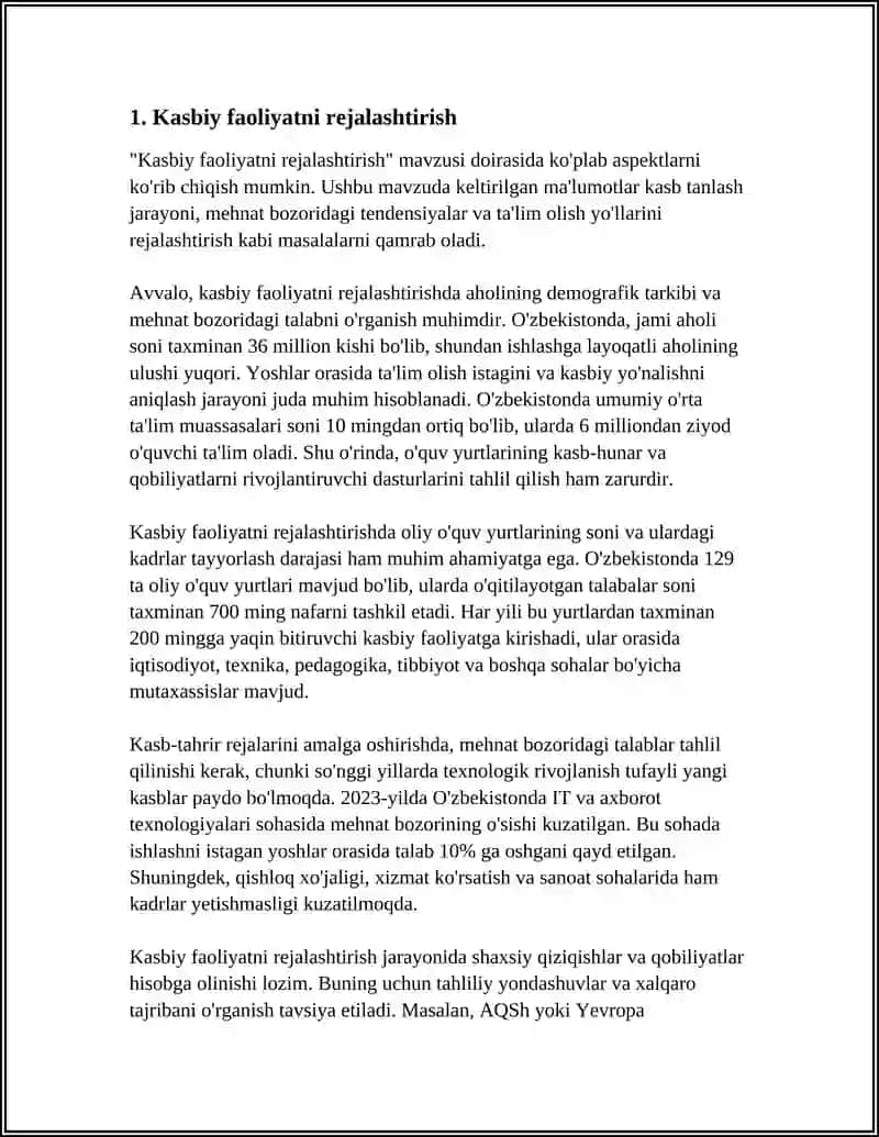 Kasbiy faoliyatga kirishish 3