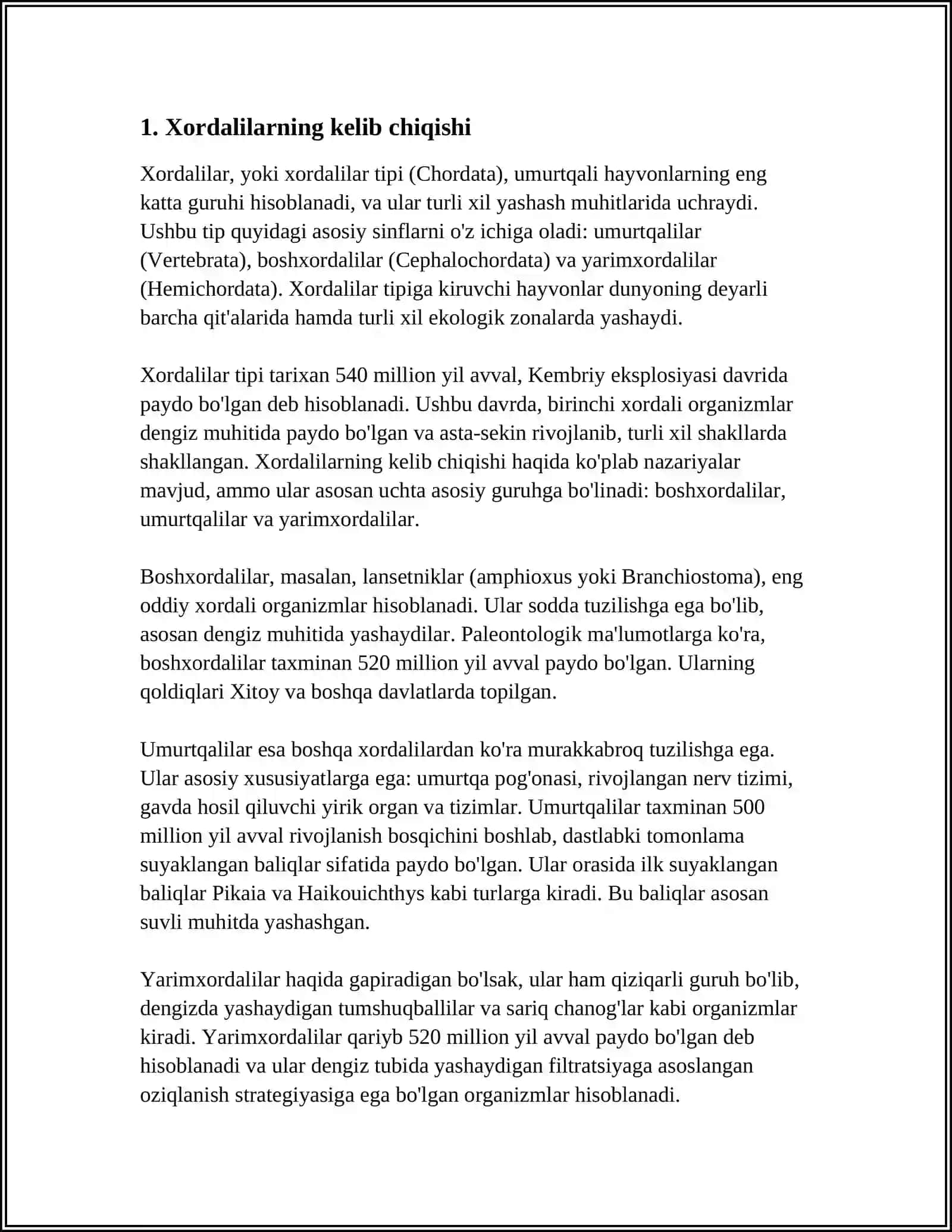 Xordalilarning kelib chiqishi va ahamiyati 3