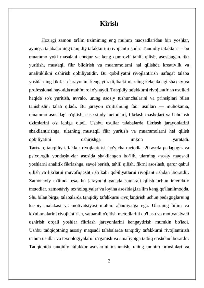 TALABALARDA TANQIDIY TAFAKKURNI RIVOJLANTIRISH USULLARI 3