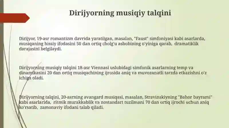 Dirijyorning musiqiy talqini 3