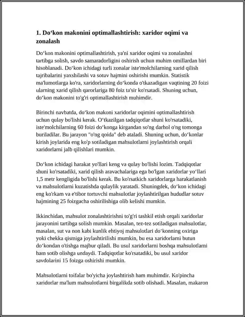 DOʻKON INTERYERI VA VIRIN DIZAYNI ORQALI SOTUVNI OSHIRISH 3