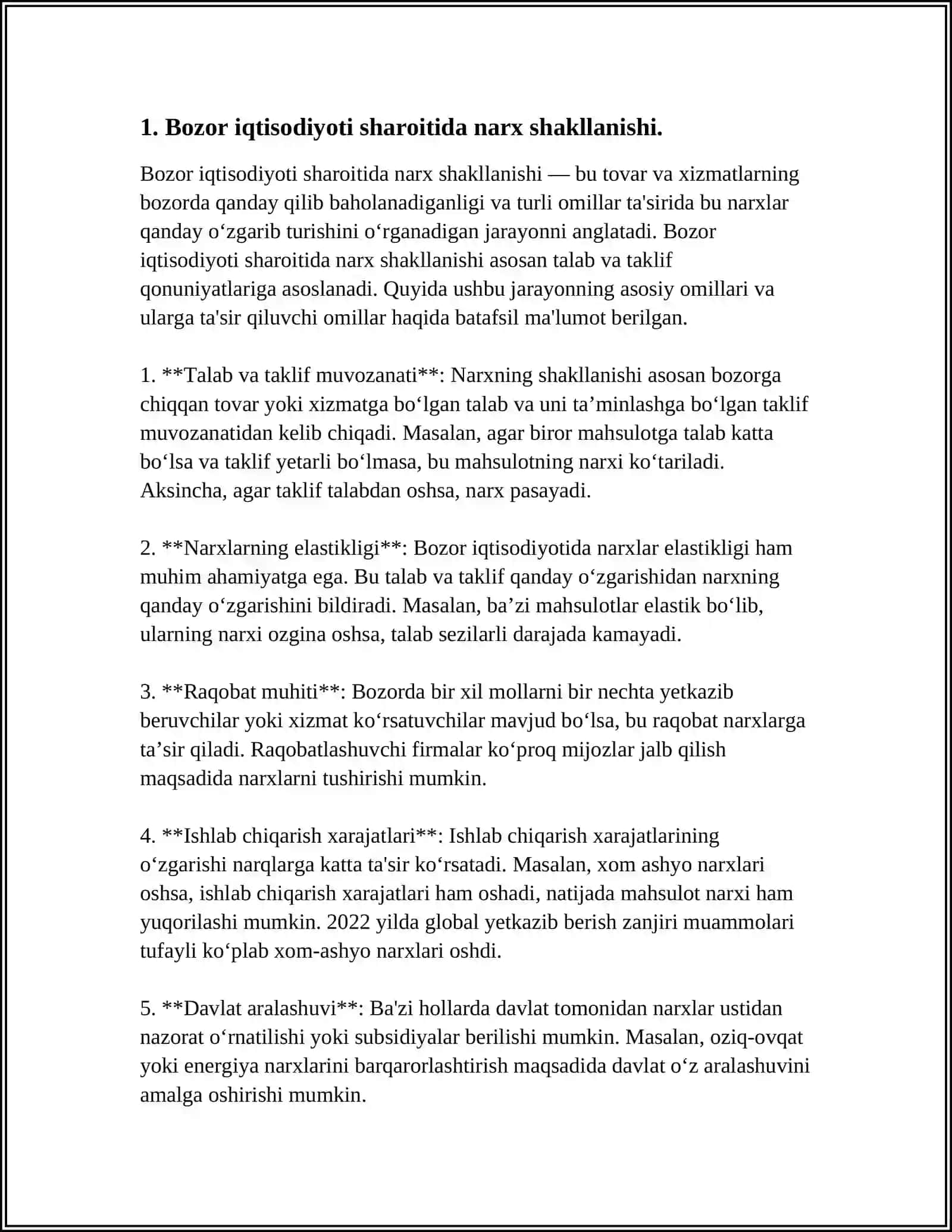 RAQOBATNING TURLI KURINSHLARI SHAROITIDA NARXNING SHAKLLANISH XUSUSIYATLARI 3