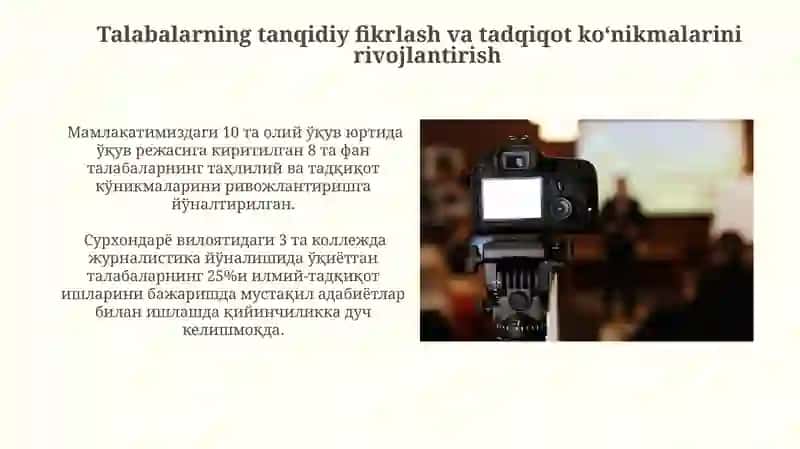 Jurnalistika Ta'limini Mustaqil Ish 3